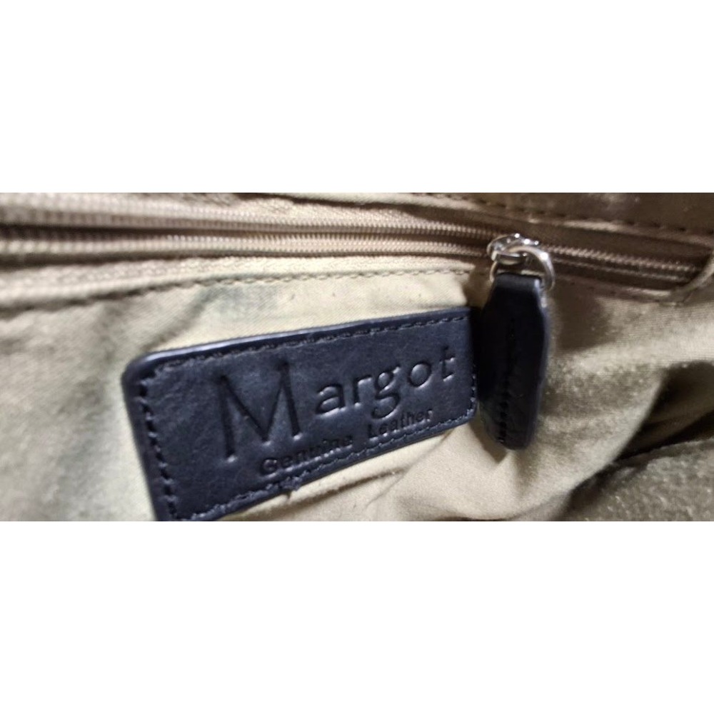 Margot Black Genuine Leather Crossbody Bag Flap Top Zip Around Small Handbag - Picture 4 of 5